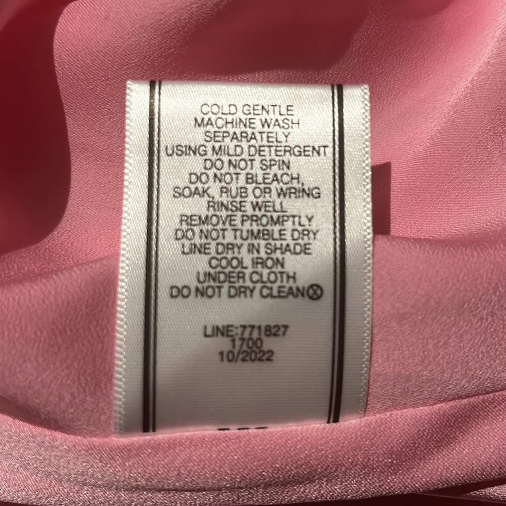 PORTMANS Spliced Pink Red Satin Halter Neck Top Blouse NWT - Picture 11 of 11